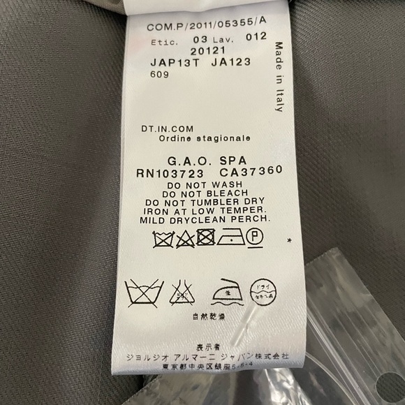 Giorgio Armani Trousers Dress Pants Gray Size 46 Career Business Designer EUC - Picture 6 of 14